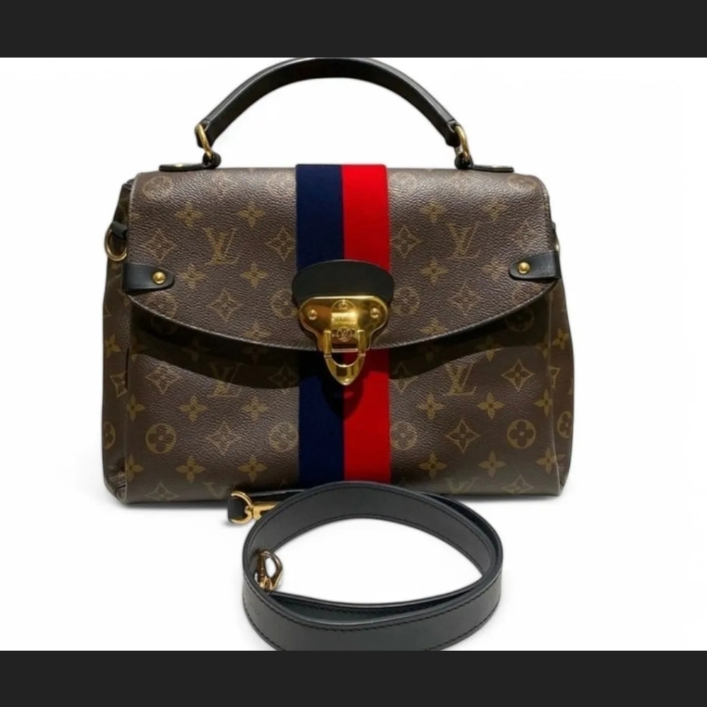 Louis Vuitton Georges Handbag Monogram Canvas MM Brown